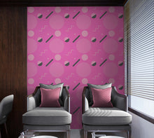 Load image into Gallery viewer, 80&#39;s Wallpaper Neon Pink. 90’s Vintage Pink Memphis Wallpaper. I Love 80s. #6539
