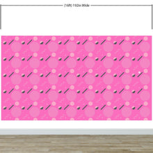 Load image into Gallery viewer, 80&#39;s Wallpaper Neon Pink. 90’s Vintage Pink Memphis Wallpaper. I Love 80s. #6539
