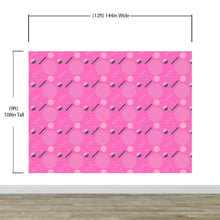 Load image into Gallery viewer, 80&#39;s Wallpaper Neon Pink. 90’s Vintage Pink Memphis Wallpaper. I Love 80s. #6539
