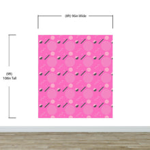 Load image into Gallery viewer, 80&#39;s Wallpaper Neon Pink. 90’s Vintage Pink Memphis Wallpaper. I Love 80s. #6539
