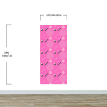 Load image into Gallery viewer, 80&#39;s Wallpaper Neon Pink. 90’s Vintage Pink Memphis Wallpaper. I Love 80s. #6539
