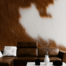 Cargar imagen en el visor de la galería, Country-Style Cowhide Wallpaper for Rustic Home Decor. #6541
