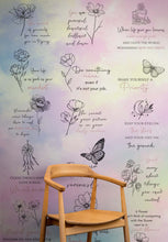 Cargar imagen en el visor de la galería, Affirmation Quote Wallpaper. Self Care Meditation Quote Bedroom Decor. #6545
