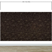 Carregar imagem no visualizador da galeria, Dark Brown Wallpaper. Chinoiserie Flower Pattern Wallpaper. #6557
