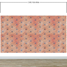 Carregar imagem no visualizador da galeria, Flower Wallpaper - Botanical Wallpaper - Wildflower Nature Pattern - Floral Peel and Stick Wall Mural. Peach Color Blossom Flower Mural. #6559
