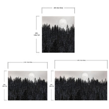 Cargar imagen en el visor de la galería, Foggy Forest Wall Mural. Peel and Stick Wallpaper. Monotone Grey Nature Wallpaper. Rain Forest Wall Mural. #6560
