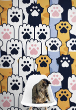 Cargar imagen en el visor de la galería, Cat Paws Pattern Wallpaper - Adorable Decor for Kid&#39;s and Nursery Rooms #6576
