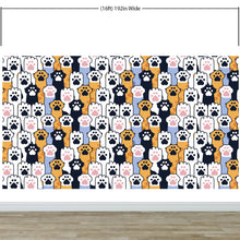 Load image into Gallery viewer, Cat Paws Pattern Wallpaper - Adorable Decor for Kid&#39;s and Nursery Rooms #6576
