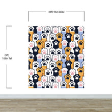 Load image into Gallery viewer, Cat Paws Pattern Wallpaper - Adorable Decor for Kid&#39;s and Nursery Rooms #6576
