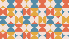 Load image into Gallery viewer, Retro Circle Geometric Wallpaper Peel and Stick Mural. Groovy Shape Patterns Mid Century Modern Retro Design. #6578
