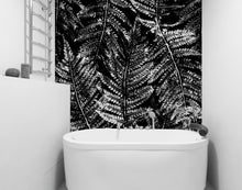 Cargar imagen en el visor de la galería, Black and White Fern Botanical Wallpaper. Peel and Stick Mural. #6579
