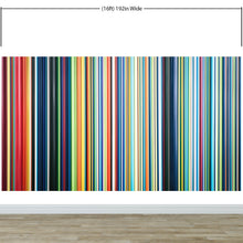 Load image into Gallery viewer, Vertical Line Color Stripes Wallpaper. Bright Rainbow Color Lines Wall Mural. #6597
