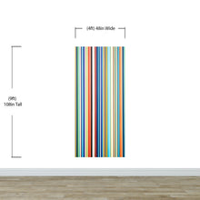 Load image into Gallery viewer, Vertical Line Color Stripes Wallpaper. Bright Rainbow Color Lines Wall Mural. #6597
