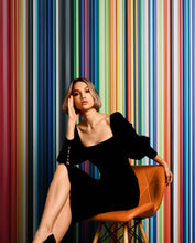 Load image into Gallery viewer, Vertical Line Color Stripes Wallpaper. Bright Rainbow Color Lines Wall Mural. #6597
