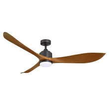 Load image into Gallery viewer, 66&quot; Misael Propeller Industrial DC Motor Downrod Mount Reversible Ceiling Fan with LED Lighting and Remote Control
