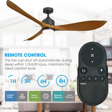 Load image into Gallery viewer, 66&quot; Misael Propeller Industrial DC Motor Downrod Mount Reversible Ceiling Fan with LED Lighting and Remote Control
