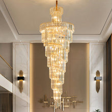 Load image into Gallery viewer, Alluring Golden Majesty Crystal Chandelier
