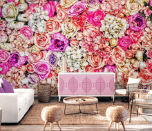 Cargar imagen en el visor de la galería, Vibrant Floral Bliss Wallpaper Mural - Colorful Roses and Flower Arrangements #6602
