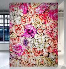 Load image into Gallery viewer, Vibrant Floral Bliss Wallpaper Mural - Colorful Roses and Flower Arrangements #6602
