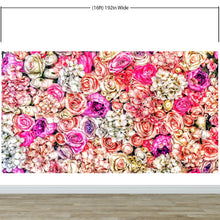 Carregar imagem no visualizador da galeria, Vibrant Floral Bliss Wallpaper Mural - Colorful Roses and Flower Arrangements #6602
