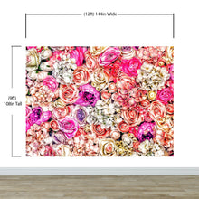 Load image into Gallery viewer, Vibrant Floral Bliss Wallpaper Mural - Colorful Roses and Flower Arrangements #6602
