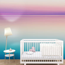 Load image into Gallery viewer, Pastel Pink Sunset Ocean Wallpaper Mural - Tropical Calm Waters. #6603
