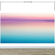 Cargar imagen en el visor de la galería, Pastel Pink Sunset Ocean Wallpaper Mural - Tropical Calm Waters. #6603
