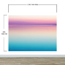 Cargar imagen en el visor de la galería, Pastel Pink Sunset Ocean Wallpaper Mural - Tropical Calm Waters. #6603
