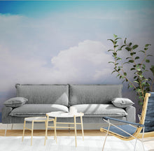 Load image into Gallery viewer, Pastel Sky and Clouds Kids Wallpaper Mural - Dreamy Nursery Peel and Stick Wallpaper. #6605
