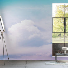 Load image into Gallery viewer, Pastel Sky and Clouds Kids Wallpaper Mural - Dreamy Nursery Peel and Stick Wallpaper. #6605
