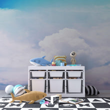 Load image into Gallery viewer, Pastel Sky and Clouds Kids Wallpaper Mural - Dreamy Nursery Peel and Stick Wallpaper. #6605
