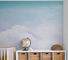 Load image into Gallery viewer, Pastel Sky and Clouds Kids Wallpaper Mural - Dreamy Nursery Peel and Stick Wallpaper. #6605
