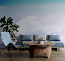 Load image into Gallery viewer, Pastel Sky and Clouds Kids Wallpaper Mural - Dreamy Nursery Peel and Stick Wallpaper. #6605
