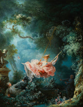 Load image into Gallery viewer, The Swing Wallpaper Painting. Retro Vintage Wall Mural Print. Bedroom Wall Art. French Artist Jean-Honoré Fragonard. #6609
