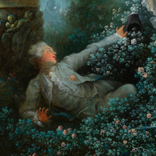 Load image into Gallery viewer, The Swing Wallpaper Painting. Retro Vintage Wall Mural Print. Bedroom Wall Art. French Artist Jean-Honoré Fragonard. #6609
