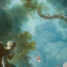 Load image into Gallery viewer, The Swing Wallpaper Painting. Retro Vintage Wall Mural Print. Bedroom Wall Art. French Artist Jean-Honoré Fragonard. #6609
