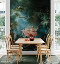 Load image into Gallery viewer, The Swing Wallpaper Painting. Retro Vintage Wall Mural Print. Bedroom Wall Art. French Artist Jean-Honoré Fragonard. #6609
