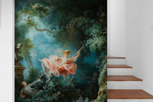 Load image into Gallery viewer, The Swing Wallpaper Painting. Retro Vintage Wall Mural Print. Bedroom Wall Art. French Artist Jean-Honoré Fragonard. #6609
