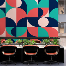 Cargar imagen en el visor de la galería, Geometric Shapes Contemporary Wall Mural. #6618
