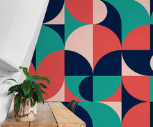 Carregar imagem no visualizador da galeria, Geometric Shapes Contemporary Wall Mural. #6618
