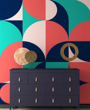 Carregar imagem no visualizador da galeria, Geometric Shapes Contemporary Wall Mural. #6618
