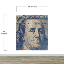 Carregar imagem no visualizador da galeria, Colorful Money Wallpaper. Benjamin Franklin 100 Dollar Bill Wall Mural. #6642
