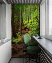 Load image into Gallery viewer, Green Forest Woodland Wall Mural – Nature&#39;s Embrace Peel and Stick Wallpaper #6647
