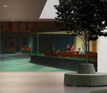 Cargar imagen en el visor de la galería, Nighthawks Painting Wallpaper. Painting by Edward Hopper. #6654
