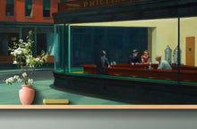 Load image into Gallery viewer, Nighthawks Painting Wallpaper. Painting by Edward Hopper. #6654
