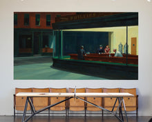 Load image into Gallery viewer, Nighthawks Painting Wallpaper. Painting by Edward Hopper. #6654
