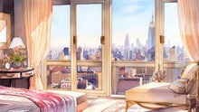 Carregar imagem no visualizador da galeria, New York City Penthouse View Wallpaper Mural. #6660
