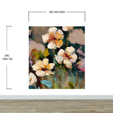 Load image into Gallery viewer, Flower Blossoms Wallpaper. Floral Oil Painting Peel and Stick Wall Mural. #6664
