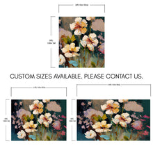 Carregar imagem no visualizador da galeria, Flower Blossoms Wallpaper. Floral Oil Painting Peel and Stick Wall Mural. #6664
