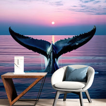 Load image into Gallery viewer, Whale Tail Wall Mural. Ocean Wallpaper. #6688
